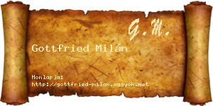 Gottfried Milán névjegykártya